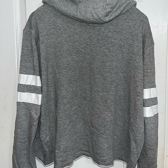 SuperDry Cropped Brooklyn Hoodie Sweatshirt in Light Grey — XL - Picture 4 of 8